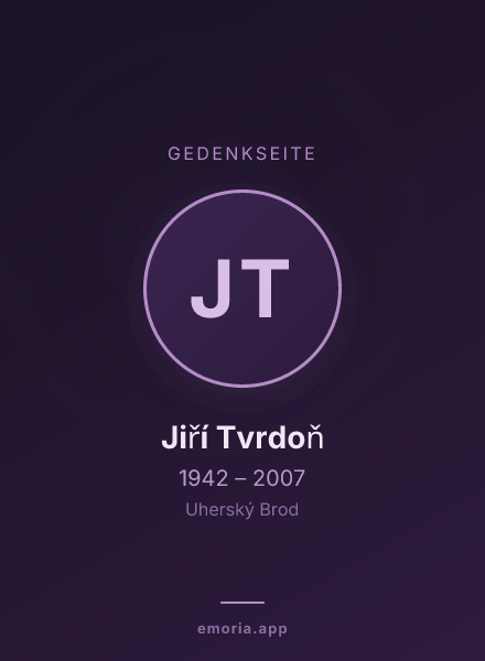 Gedenkportrait von Jiří Tvrdoň