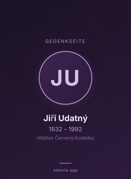 Gedenkportrait von Jiří Udatný
