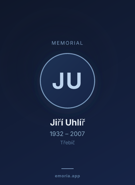 Memorial portrait of Jiří Uhlíř