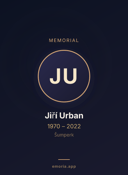 Memorial portrait of Jiří Urban