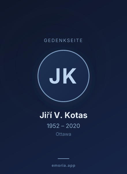 Gedenkportrait von Jiří V. Kotas
