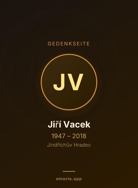 Gedenkportrait von Jiří Vacek
