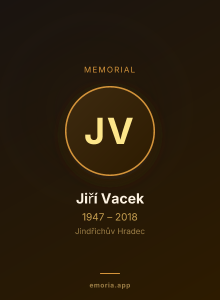 Memorial portrait of Jiří Vacek