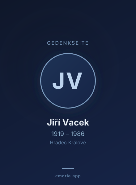 Gedenkportrait von Jiří Vacek