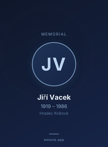 Memorial portrait of Jiří Vacek
