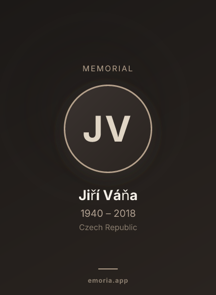 Memorial portrait of Jiří Váňa