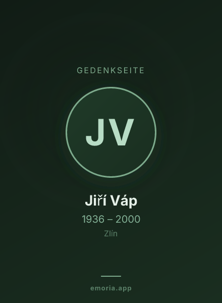 Gedenkportrait von Jiří Váp