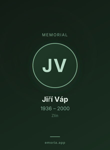 Memorial portrait of Jiří Váp