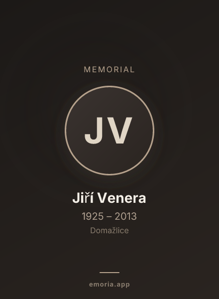 Memorial portrait of Jiří Venera
