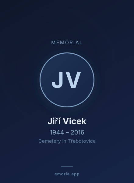 Memorial portrait of Jiří Vicek