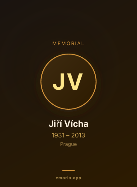 Memorial portrait of Jiří Vícha