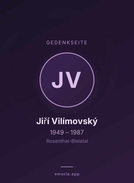 Gedenkportrait von Jiří Vilímovský