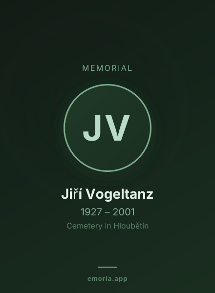 Memorial portrait of Jiří Vogeltanz