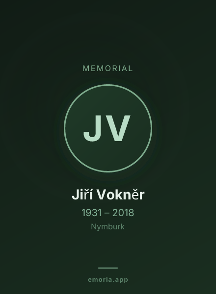 Memorial portrait of Jiří Vokněr