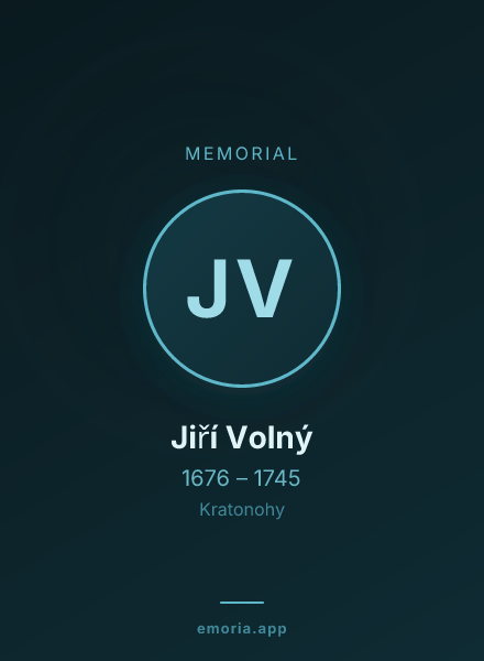 Memorial portrait of Jiří Volný