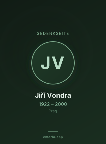 Gedenkportrait von Jiří Vondra