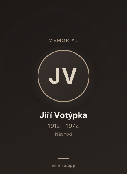 Memorial portrait of Jiří Votýpka