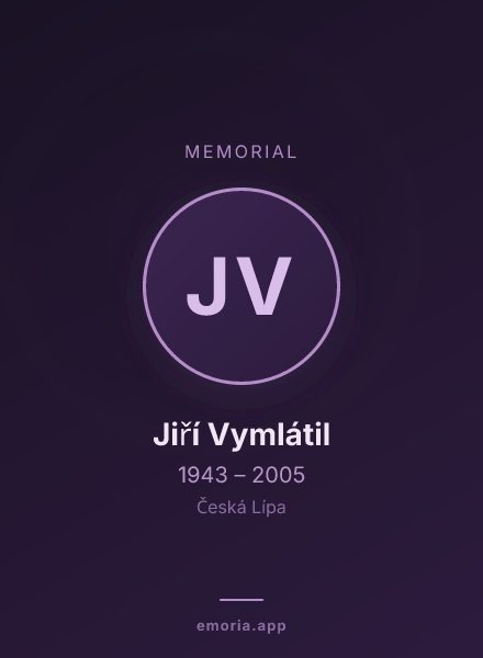 Memorial portrait of Jiří Vymlátil
