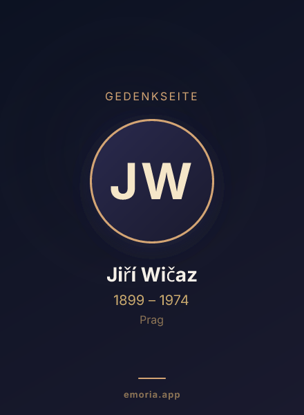 Gedenkportrait von Jiří Wičaz