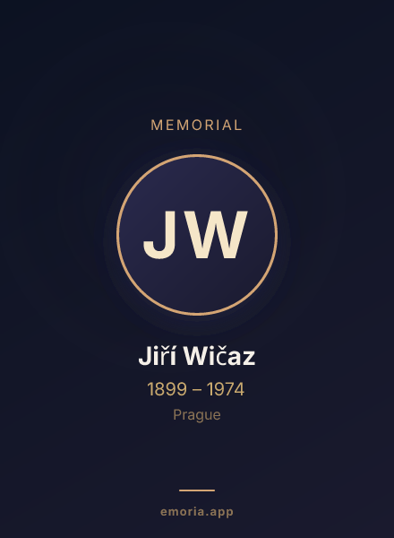 Memorial portrait of Jiří Wičaz