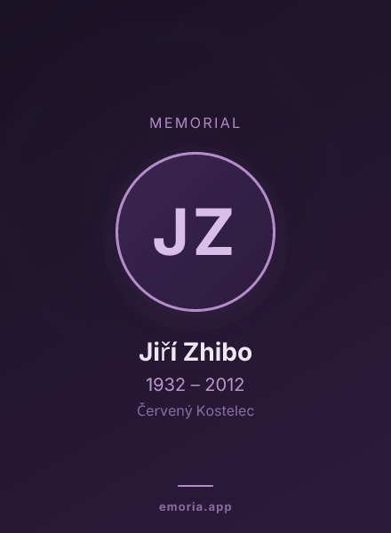 Memorial portrait of Jiří Zhibo