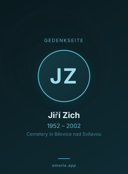 Gedenkportrait von Jiří Zich