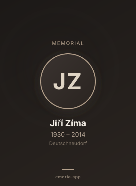 Memorial portrait of Jiří Zíma