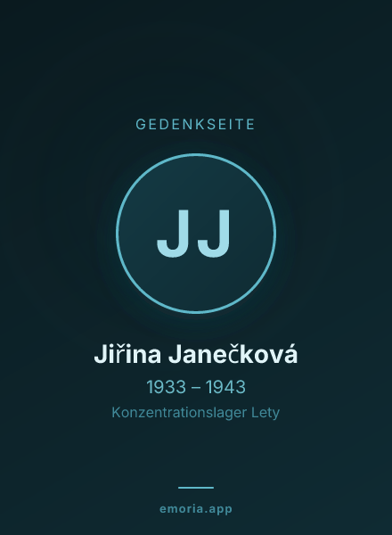 Gedenkportrait von Jiřina Janečková