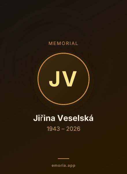 Memorial portrait of Jiřina Veselská