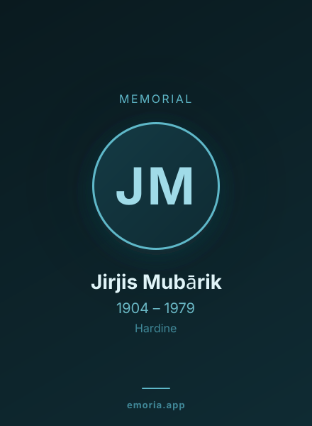 Memorial portrait of Jirjis Mubārik