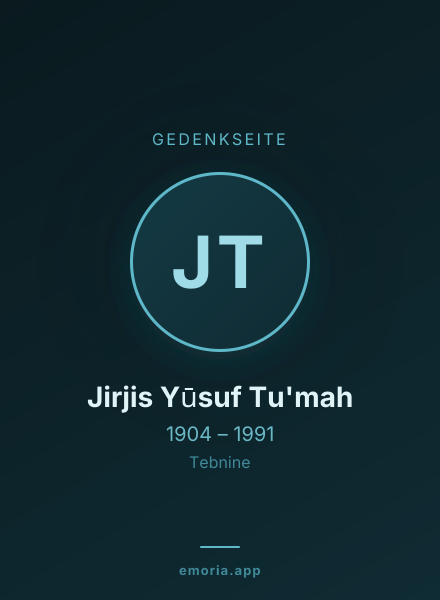 Gedenkportrait von Jirjis Yūsuf Tu'mah