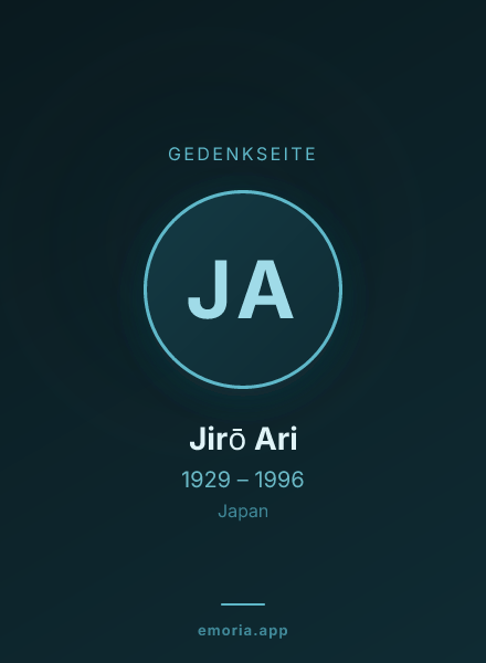 Gedenkportrait von Jirō Ari