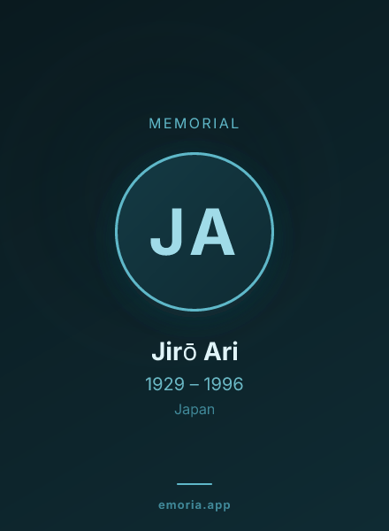 Memorial portrait of Jirō Ari