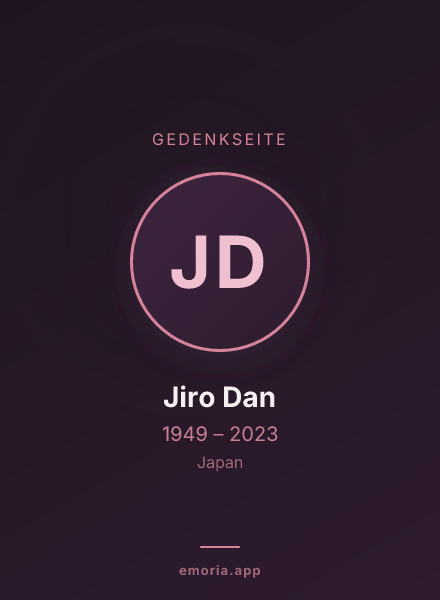 Gedenkportrait von Jiro Dan