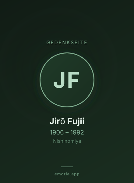 Gedenkportrait von Jirō Fujii