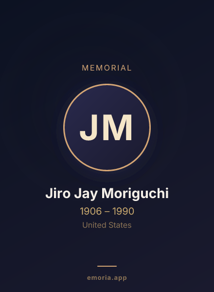 Memorial portrait of Jiro Jay Moriguchi