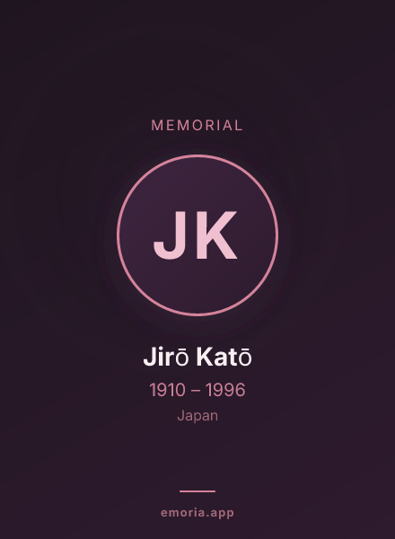 Memorial portrait of Jirō Katō