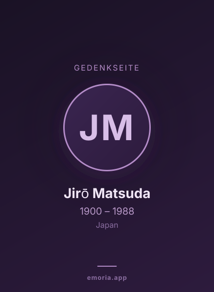 Gedenkportrait von Jirō Matsuda