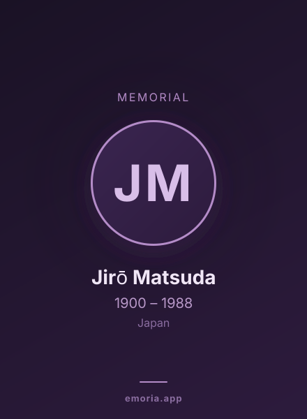 Memorial portrait of Jirō Matsuda