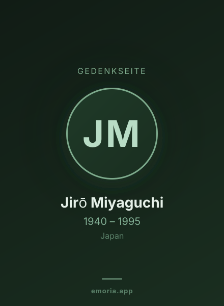 Gedenkportrait von Jirō Miyaguchi