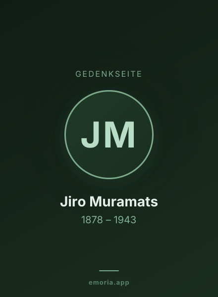 Gedenkportrait von Jiro Muramats