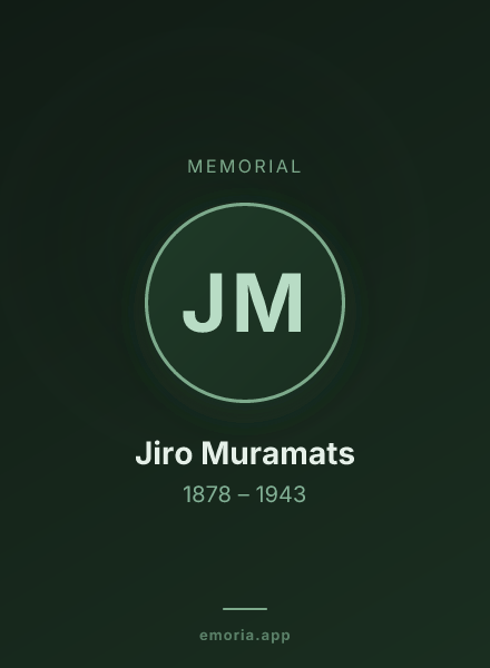 Memorial portrait of Jiro Muramats