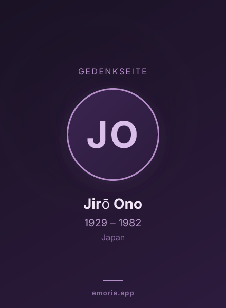 Gedenkportrait von Jirō Ono