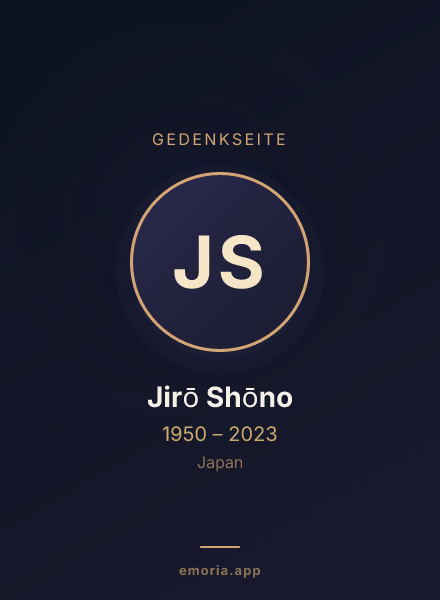 Gedenkportrait von Jirō Shōno