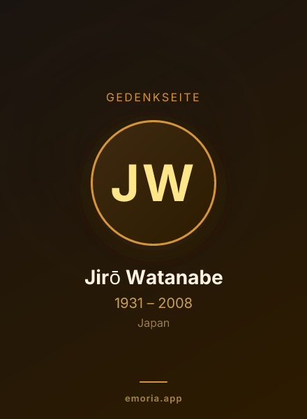 Gedenkportrait von Jirō Watanabe