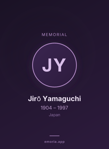 Memorial portrait of Jirō Yamaguchi