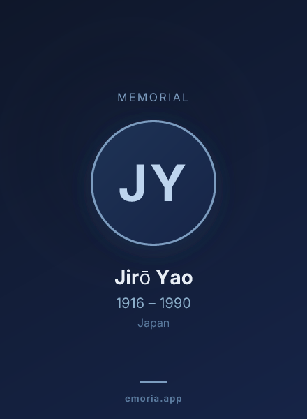 Memorial portrait of Jirō Yao
