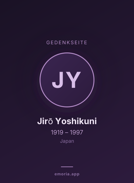 Gedenkportrait von Jirō Yoshikuni
