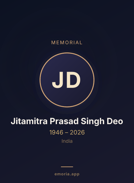 Memorial portrait of Jitamitra Prasad Singh Deo