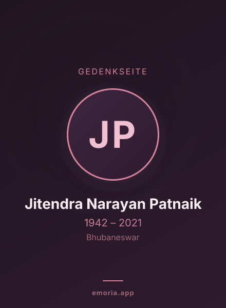 Gedenkportrait von Jitendra Narayan Patnaik